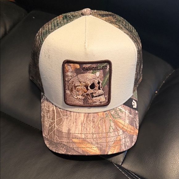 Camo Skull Patch Trucker Hat